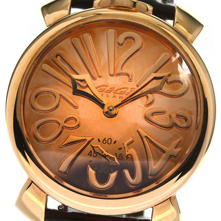 ガガミラノ(GaGa MILANO)のガガミラノ GaGa MILANO 5211.MIR.01S マヌアーレ48MM ミラー スモールセコンド 世界限定500本 手巻き メンズ 良品 保証書付き_765679(腕時計(アナログ))