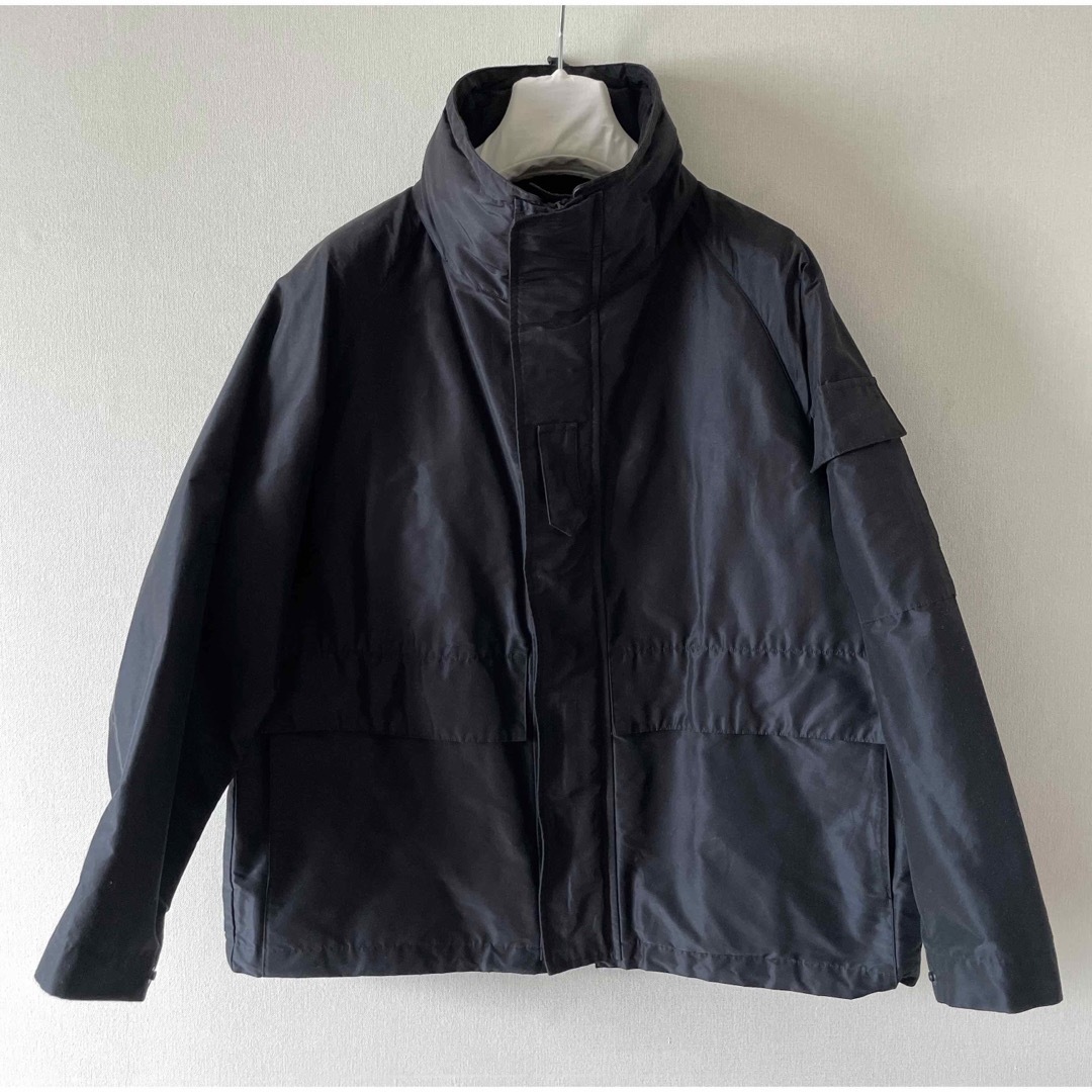 22ss COMOLI コットンシルクミリタリーパーカー NAVY 1