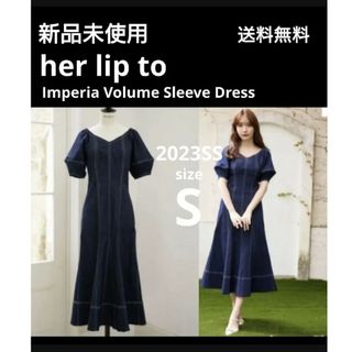 Her lip to - 新品 her lip to デニムドレス デニムワンピース Sサイズ ...