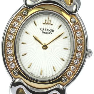 セイコー(SEIKO)のセイコー SEIKO GSTE980 クレドール サイドダイヤ クォーツ レディース 保証書付き_764071【ev10】(腕時計)