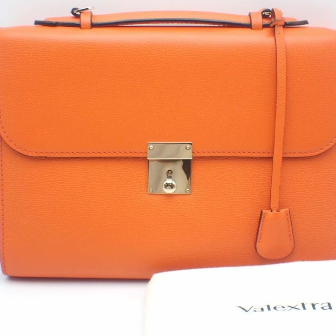 Valextra(ヴァレクストラ)の極美品☆Valextra ヴァレクストラ 2WAY ショルダーバッグ オレンジ レディースのバッグ(ショルダーバッグ)の商品写真