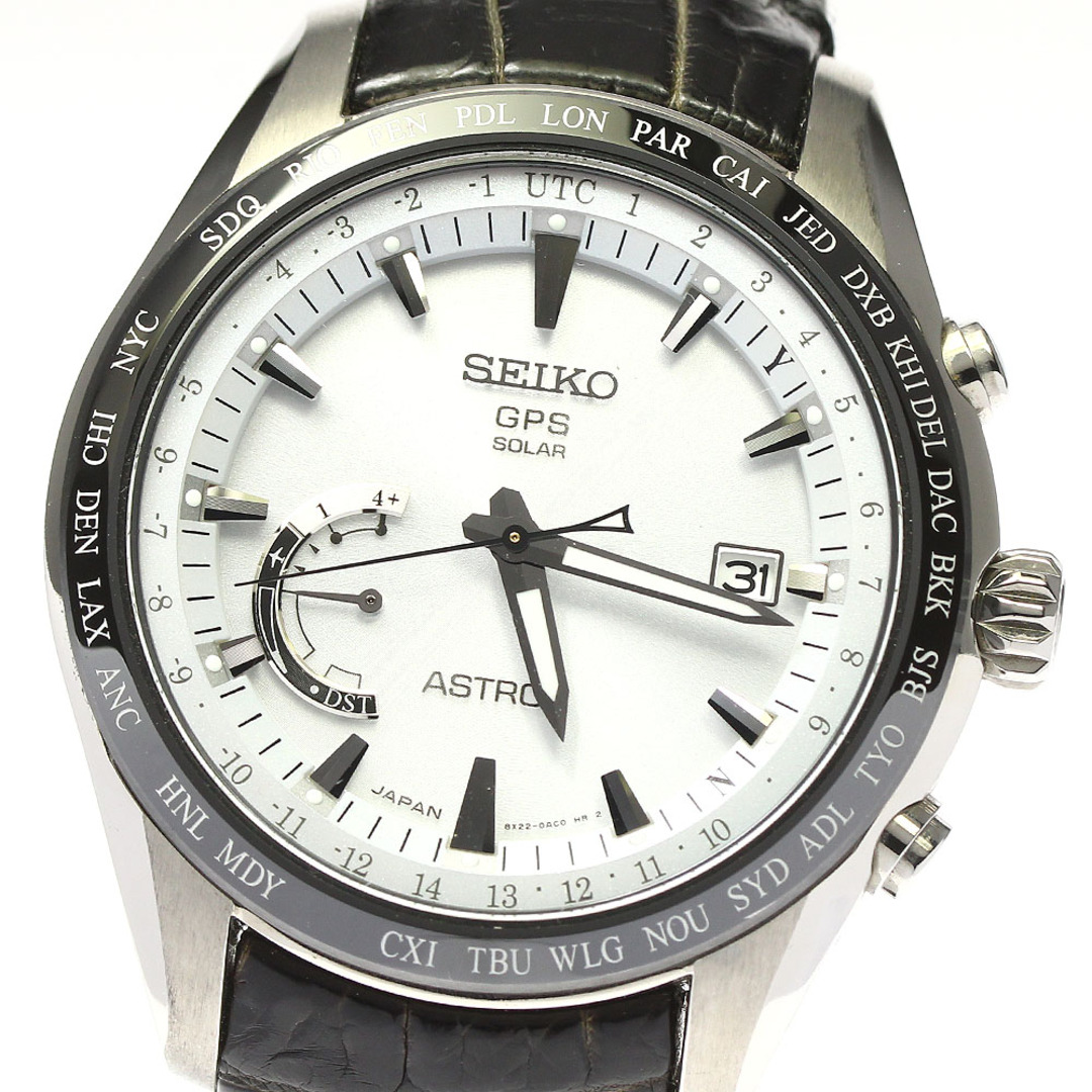 ☆良品★箱・保証書付き【SEIKO】セイコー アストロン デイト  SBXB093 ソーラー電波 メンズ_704559