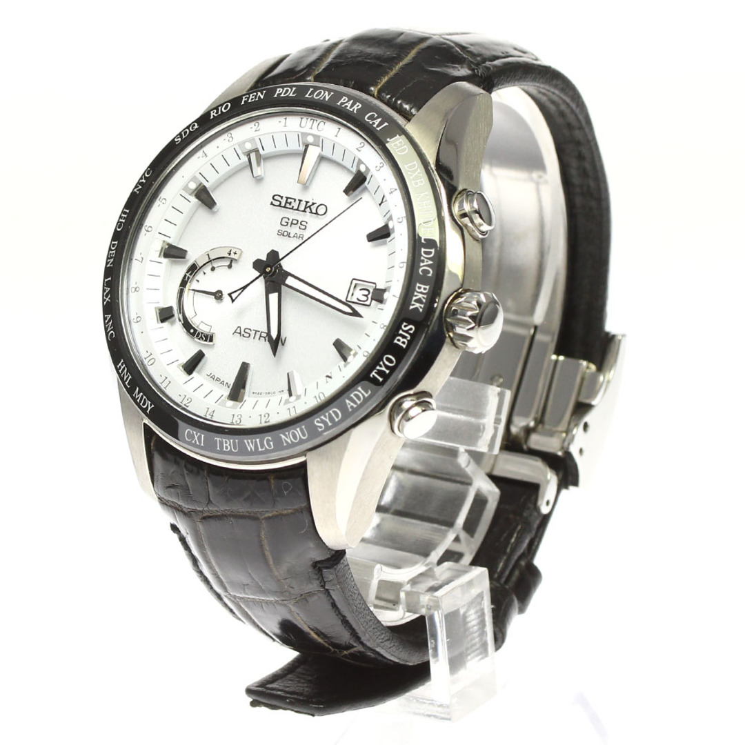 ☆美品★箱・保証書付き【SEIKO】セイコー アストロン デイト SBXB085/8X22-0AG0-2 ソーラー電波 メンズ_709414【ev20】