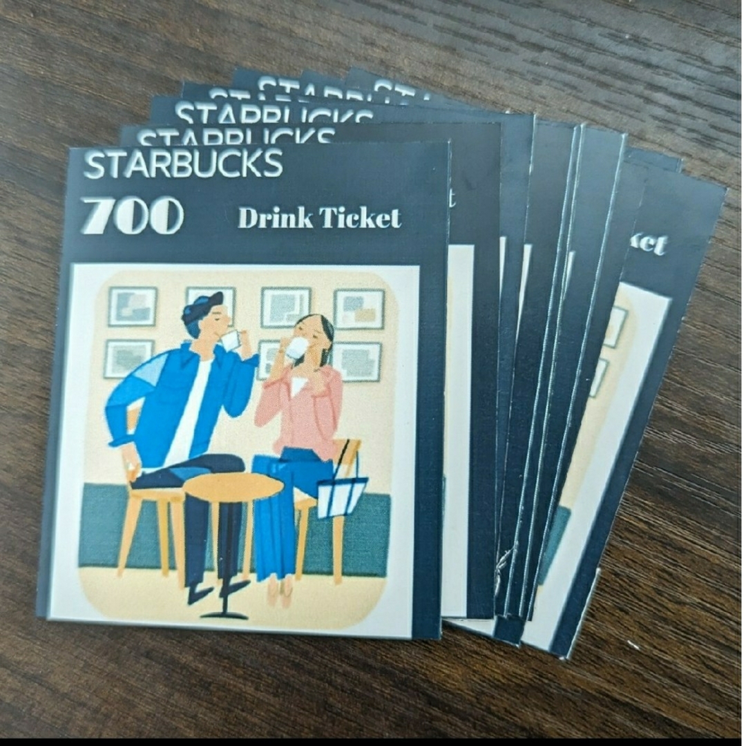 Starbucks Coffee - スターバックス ドリンクチケット 700円x 12 Starbucks Coffee - スターバックス ドリンクチケット 700円x 12