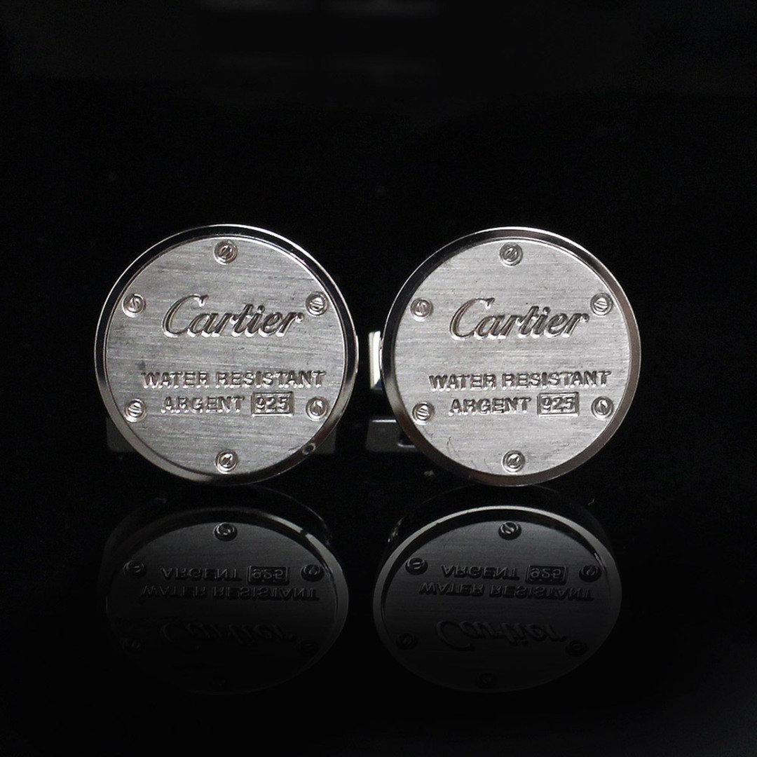 カルティエ ウォーター レジスタント デコール カフリンクス カフス SV925 スターリングシルバー T1220334 箱付 Cartier（美品）  | フリマアプリ ラクマ