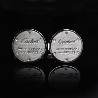 Cartier   正規 カルティエ 2Cロゴ オーバルヴィンテージカフス 金×黒