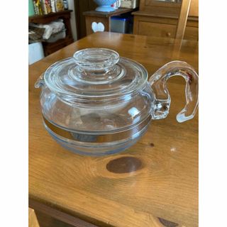 パイレックス(Pyrex)のビンテージ　オールドパイレックス　OLD PYREX ガラス　ティーポット(食器)