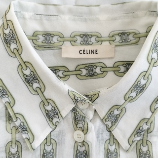 セリーヌ(celine)のセリーヌ　チェーンプリント　コットン シャツ(Tシャツ(半袖/袖なし))
