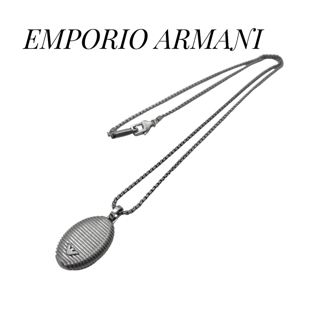 EMPORIO ARMANI イーグルロゴ マットシルバー ネックレス