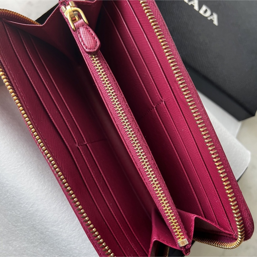 PRADA - PRADA プラダ サフィアーノ 長財布 ピンク 正規品 財布 IBISCO