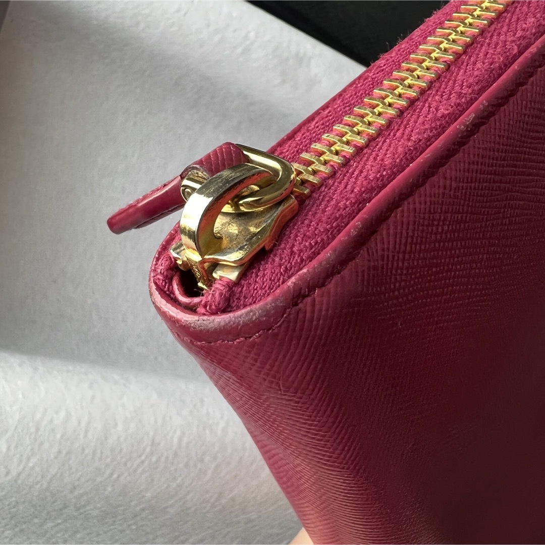 PRADA - PRADA プラダ サフィアーノ 長財布 ピンク 正規品 財布 IBISCO