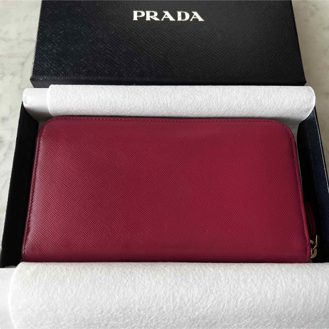 PRADA - PRADA プラダ サフィアーノ 長財布 ピンク 正規品 財布 IBISCO