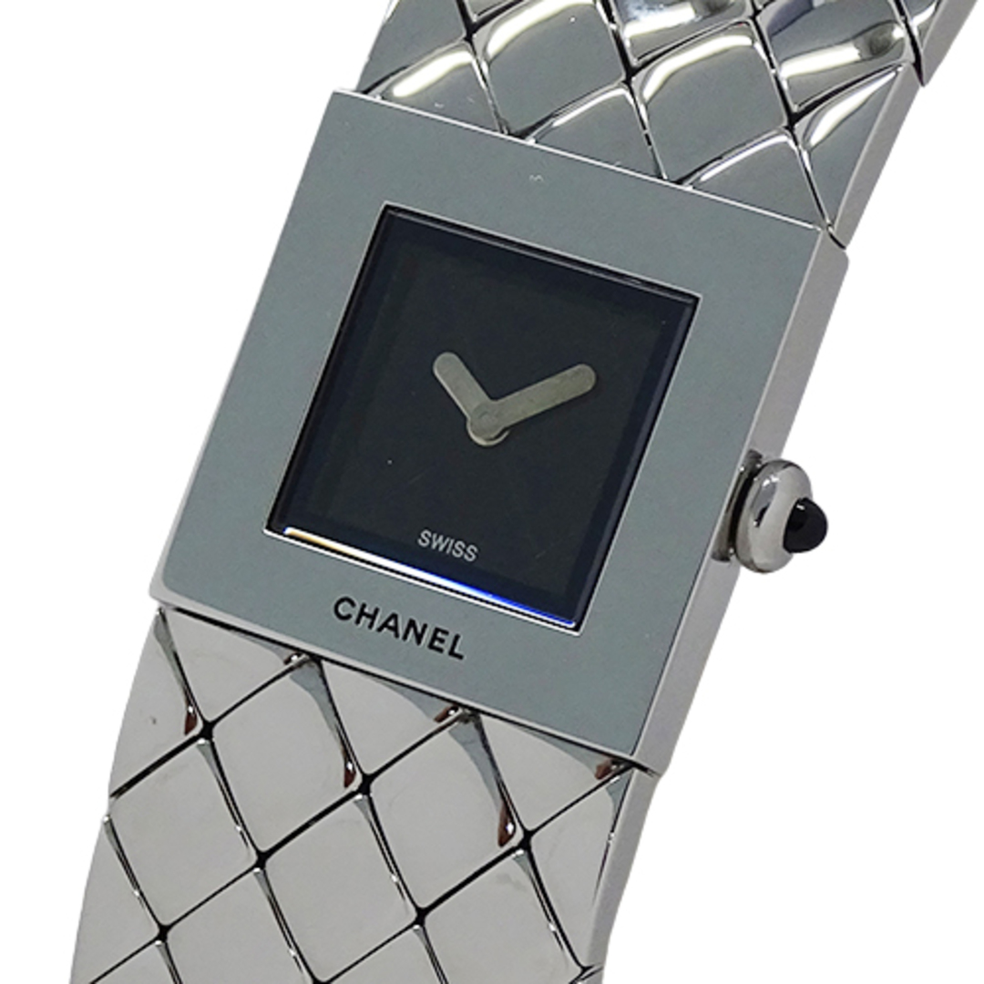 シャネル CHANEL 時計 レディース ブランド マトラッセ クオーツ QZ ステンレス SS H0009 シルバー スクエア 磨き済み