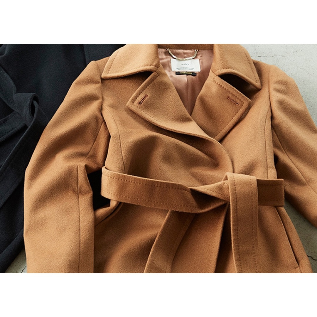 INEDロングカシミヤ100%秋冬ラップコートマックスマーラMAX MARA