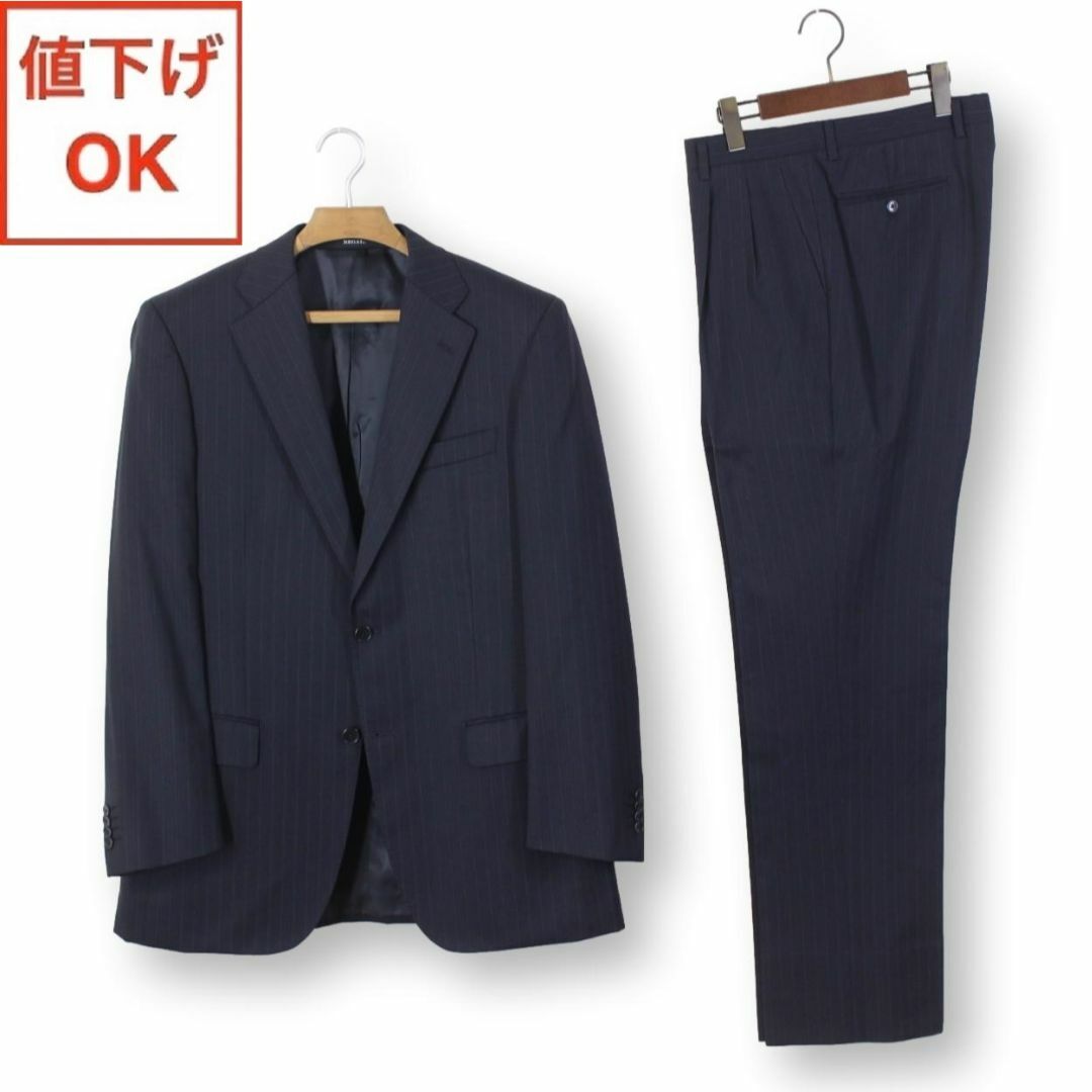 11【美品】リーガル スーツ A8 メンズ 3L XL ブラック 黒 秋冬 | www