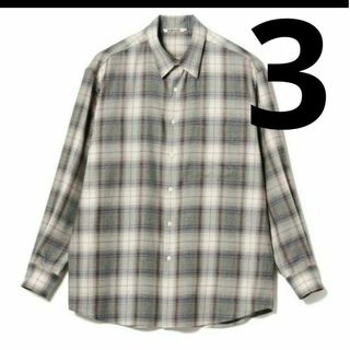 AURALEE - 新品 AURALEE 23AW ウールチェックシャツ 3の通販|ラクマ