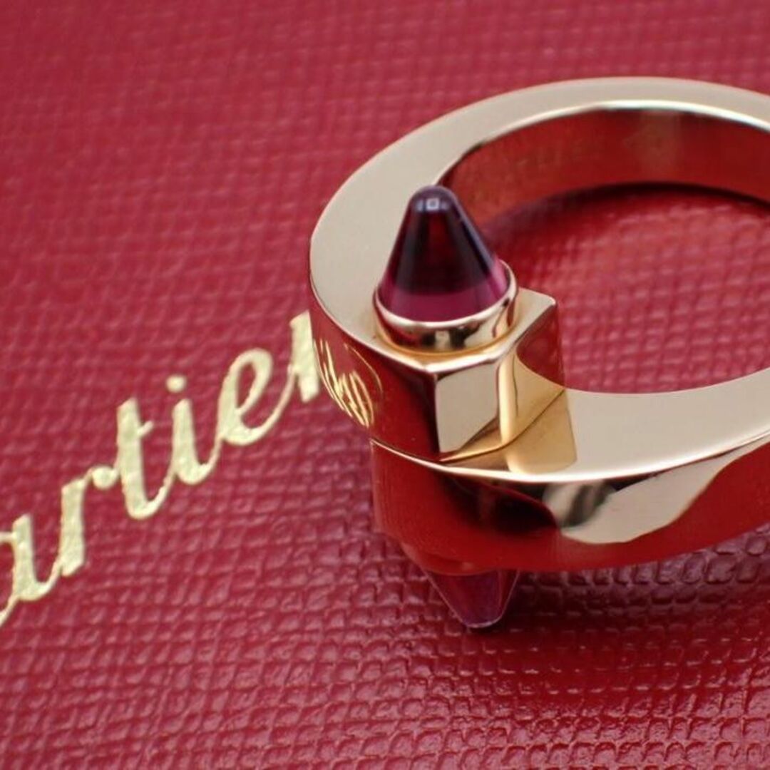 Cartier(カルティエ)の箱有★カルティエ メノットリング 750 刻印 ガーネット ピングゴールド PG レディースのアクセサリー(リング(指輪))の商品写真