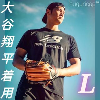 ニューバランス(New Balance)のNew Balance 大谷翔平選手着用 スタックドロゴ Tシャツ ブラック L(Tシャツ/カットソー(半袖/袖なし))