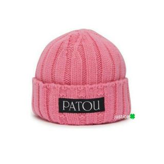 新品未使用　PATOU リブ　ウール　ビーニー　帽子