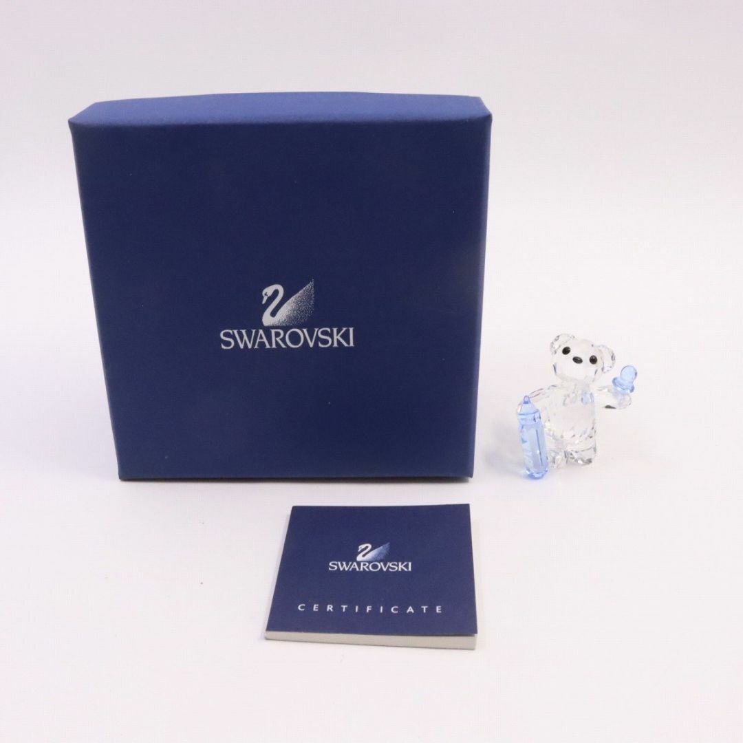 SWAROVSKI(スワロフスキー)の【美品】SWAROVSKI スワロフスキー クリスベア It’s A Boy 男の子 フィギュリン 置き物 クリスタル インテリア/住まい/日用品のインテリア小物(置物)の商品写真