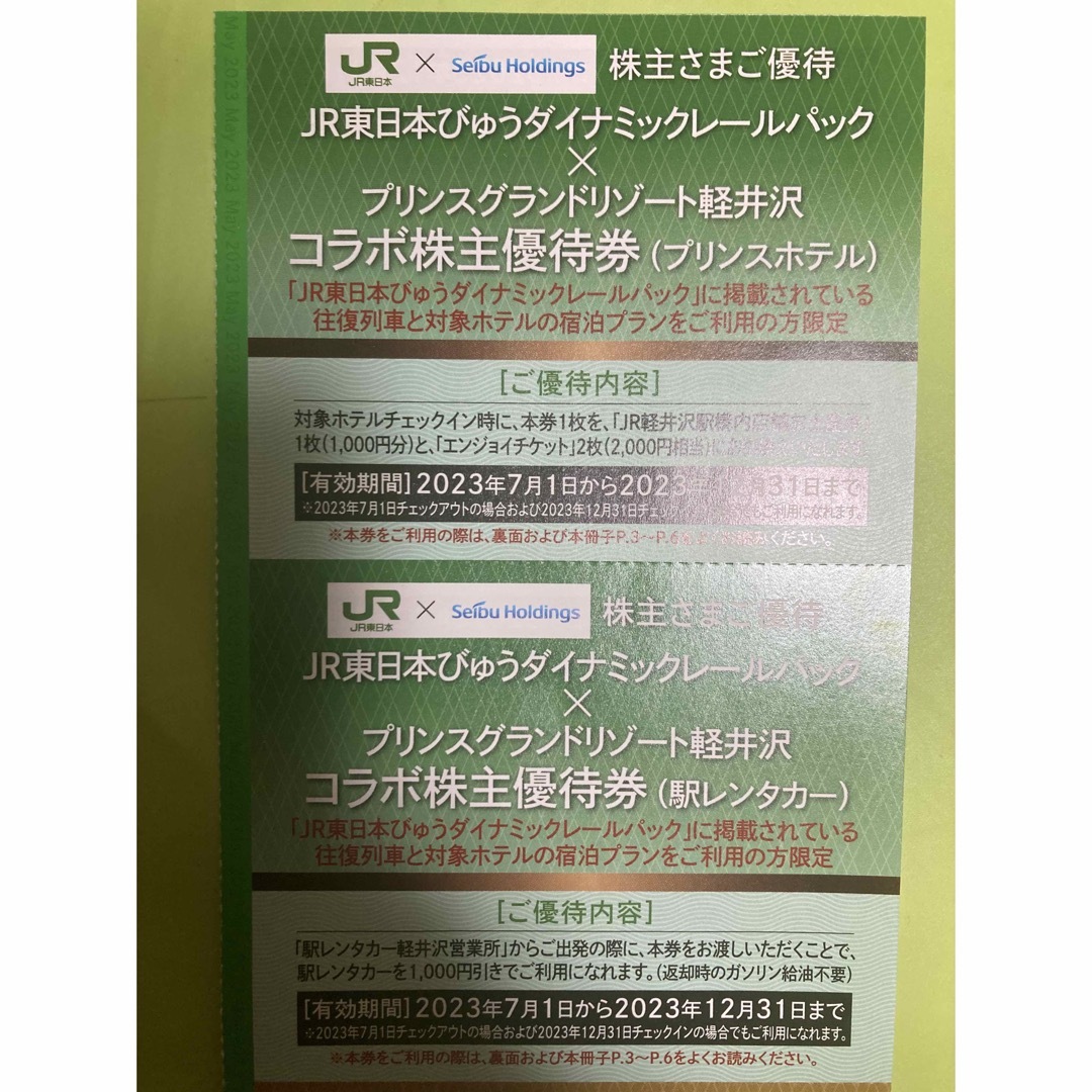 西武ホールディングス 株主優待 共通 割引券（1,000円）10枚セットほか 1