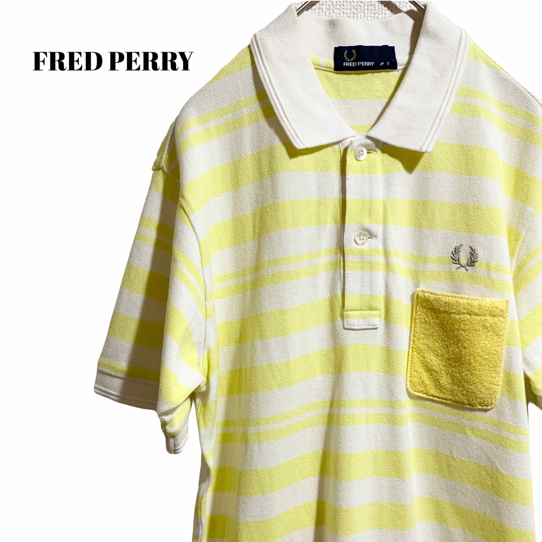 FRED PERRY(フレッドペリー)の《人気》FRED PERRY フレッドペリー ポロシャツ ボーダー 刺繍 メンズのトップス(ポロシャツ)の商品写真