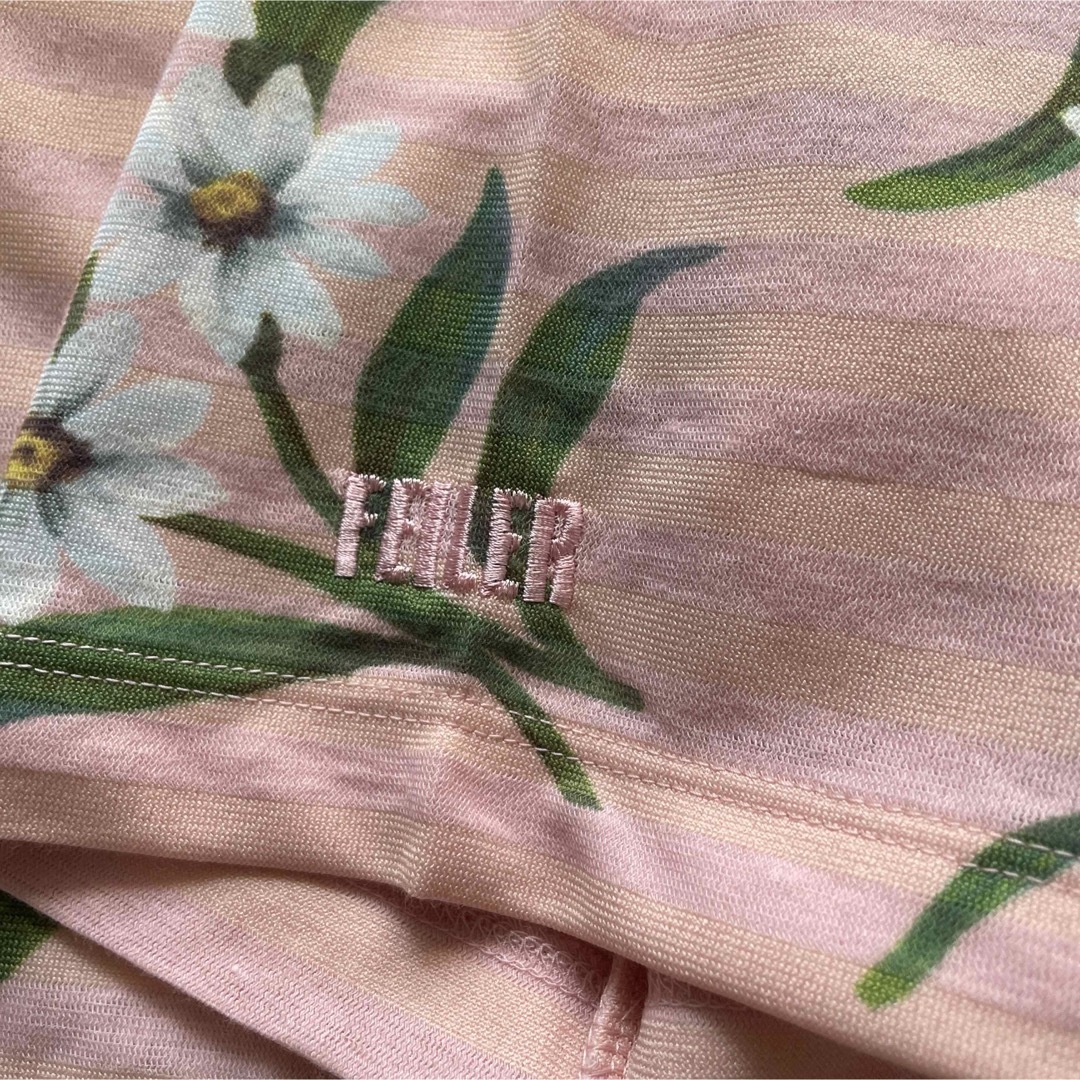 FEILER（フェイラー） 花柄 チュニック ロゴ刺繍 サイズМ - チュニック