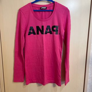 アナップ(ANAP)のANAP  ロゴJUSTサイズロングTシャツ(Tシャツ(長袖/七分))