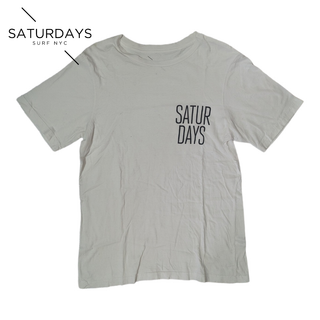 サタデーズサーフニューヨークシティー(SATURDAYS SURF NYC)のSATURDAYS SURF NYC ホワイト ロゴ 半袖 Tシャツ(Tシャツ/カットソー(半袖/袖なし))