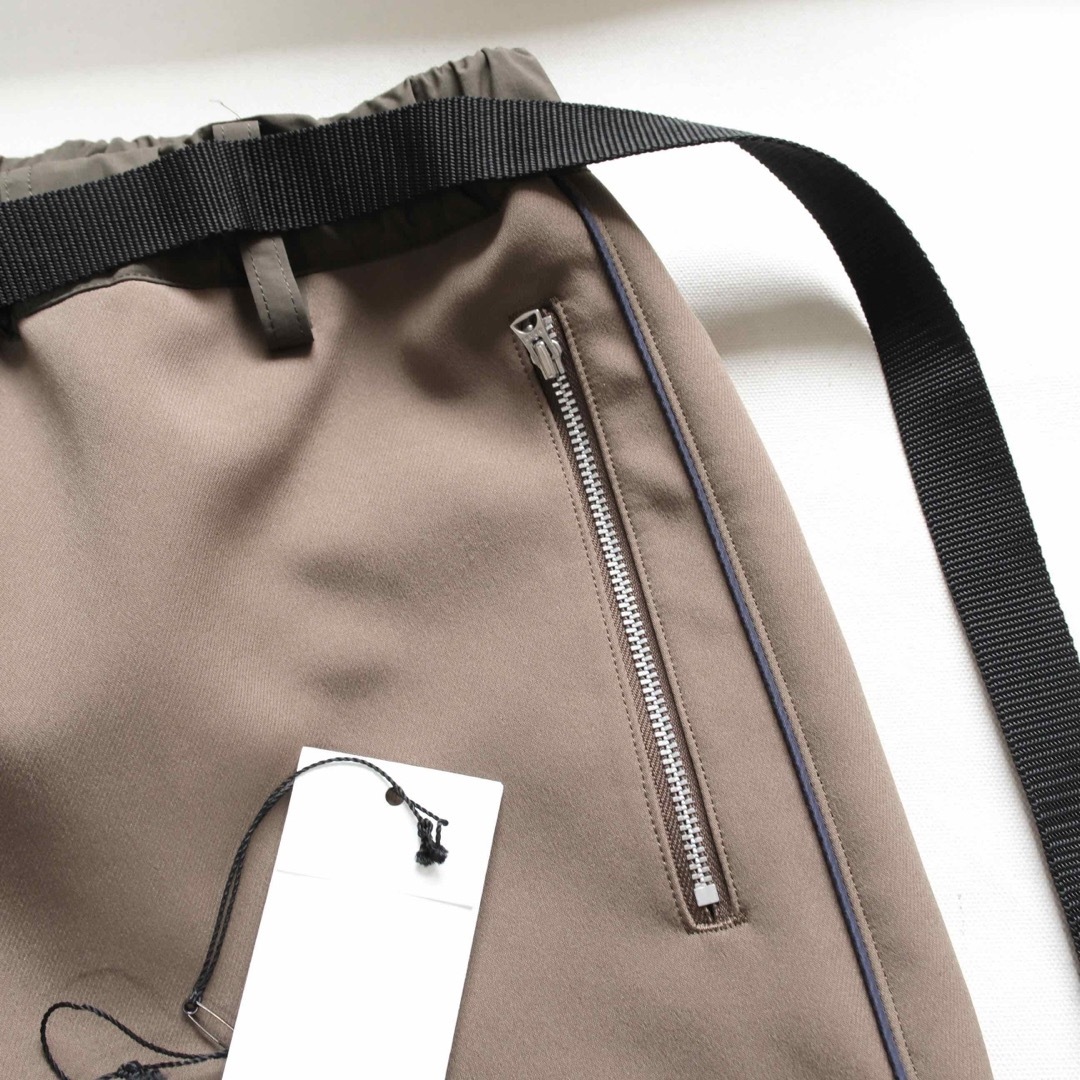 Sacai 22AW Technical Jersey Pants 1 ブラウン | jkcottonclub.com