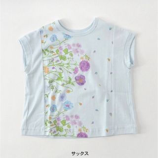 ハッカキッズ(hakka kids)のUV加工付フラワープリントTシャツ 花柄 HAKKA KIDS ハッカキッズ(Tシャツ/カットソー)