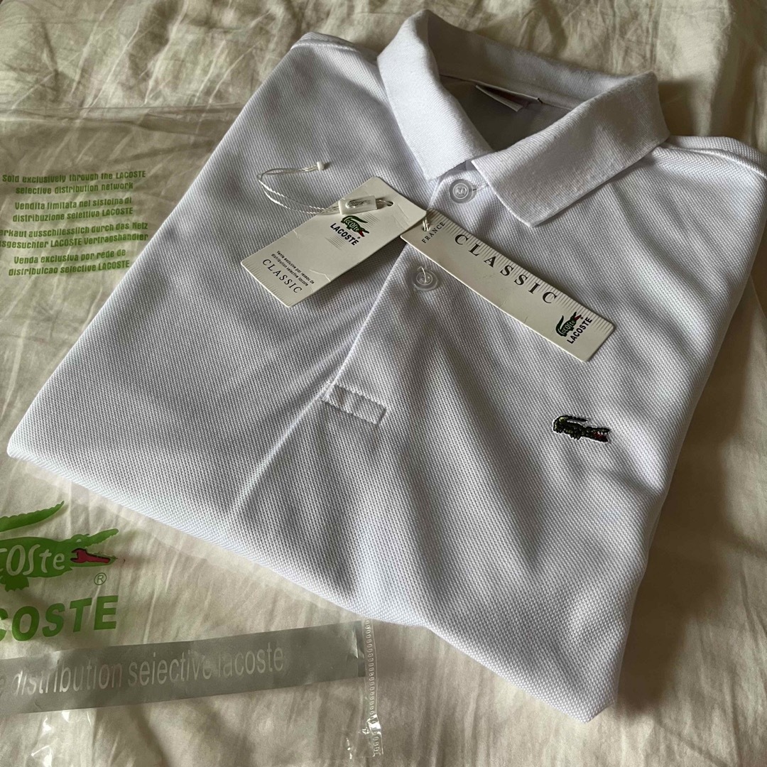 【未使用】CHEMISE LACOSTE ラコステ 白 フランス製 メンズ3