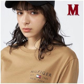 トミーヒルフィガー(TOMMY HILFIGER)のこの夏の定番　スモールロゴTシャツ ブラウン Mサイズ　MW30033(Tシャツ/カットソー(半袖/袖なし))