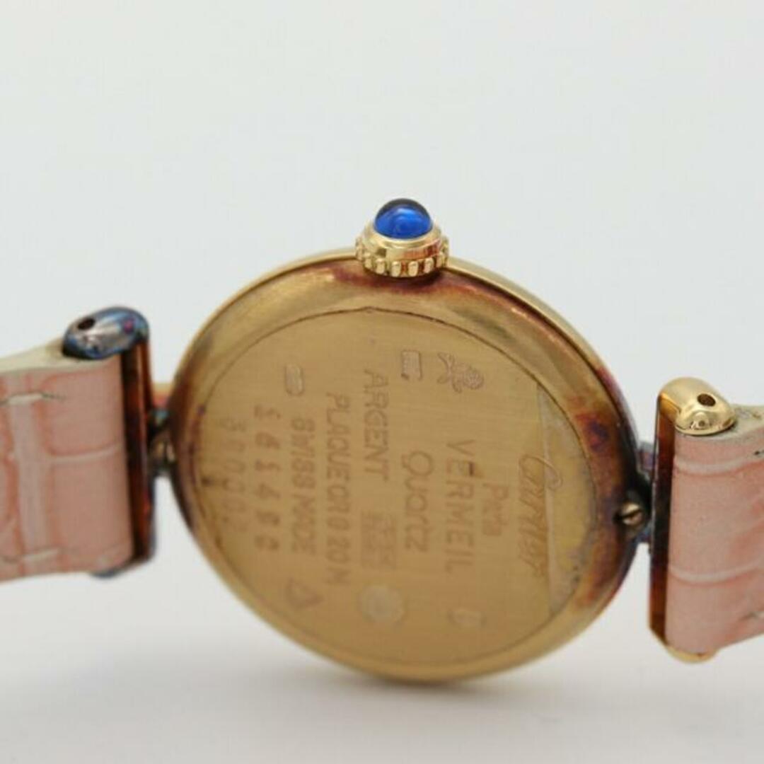 カルティエ マストコリゼ ヴェルメイユ クォーツ アイボリー文字盤 腕時計
