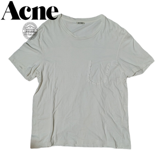 アクネ(ACNE)のAcne ホワイト カットポケット 半袖Tシャツ(Tシャツ/カットソー(半袖/袖なし))