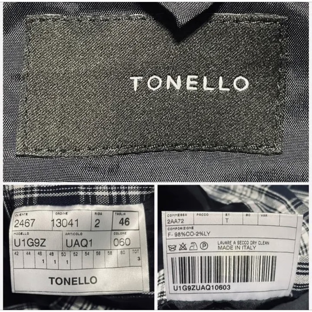 Tonello Washed-out Plaid Tailored Jacket 7