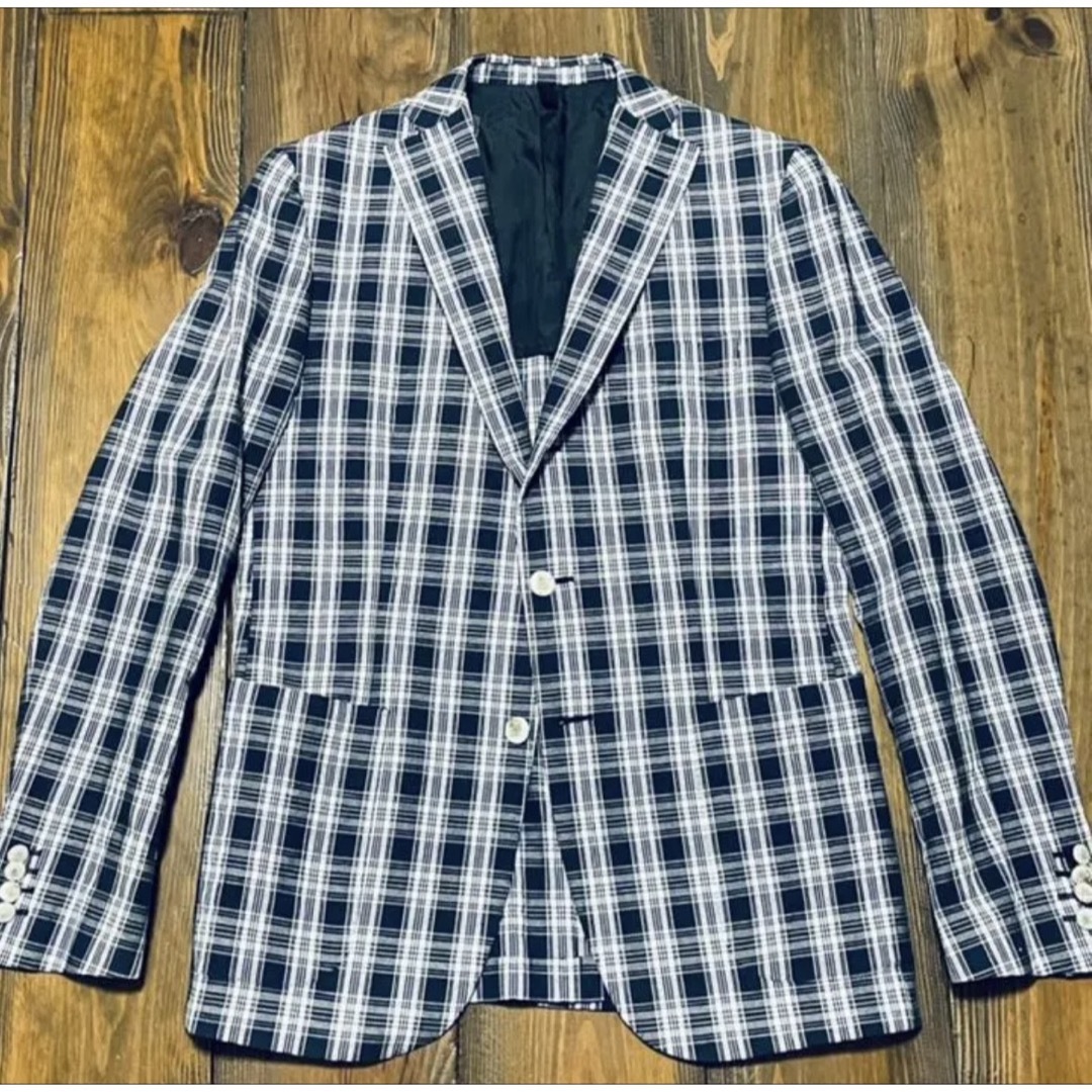 Tonello Washed-out Plaid Tailored Jacket