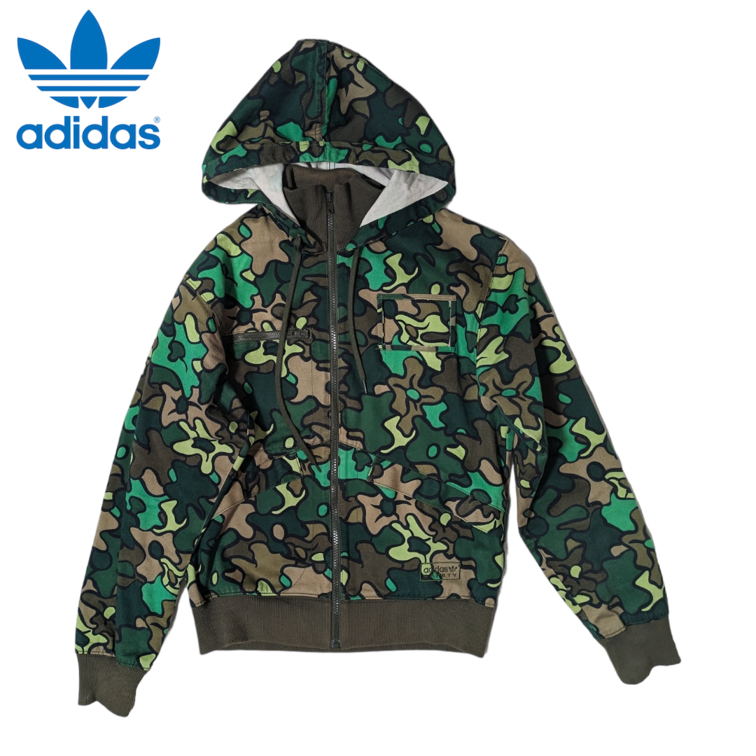 adidas(アディダス)のビンテージ ADIDAS ORIGINALS カモフラ ジップ パーカー メンズのトップス(パーカー)の商品写真