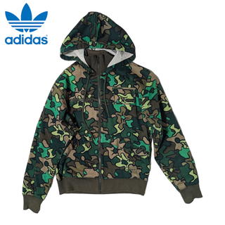 アディダス(adidas)のビンテージ ADIDAS ORIGINALS カモフラ ジップ パーカー(パーカー)