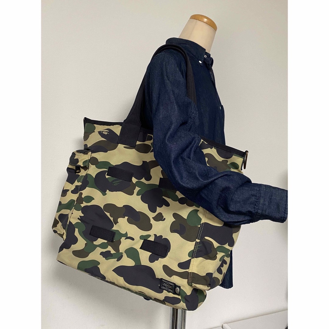 BAPE x PORTERグリーンファーストカモボディバッグエイプポーターコラボ-