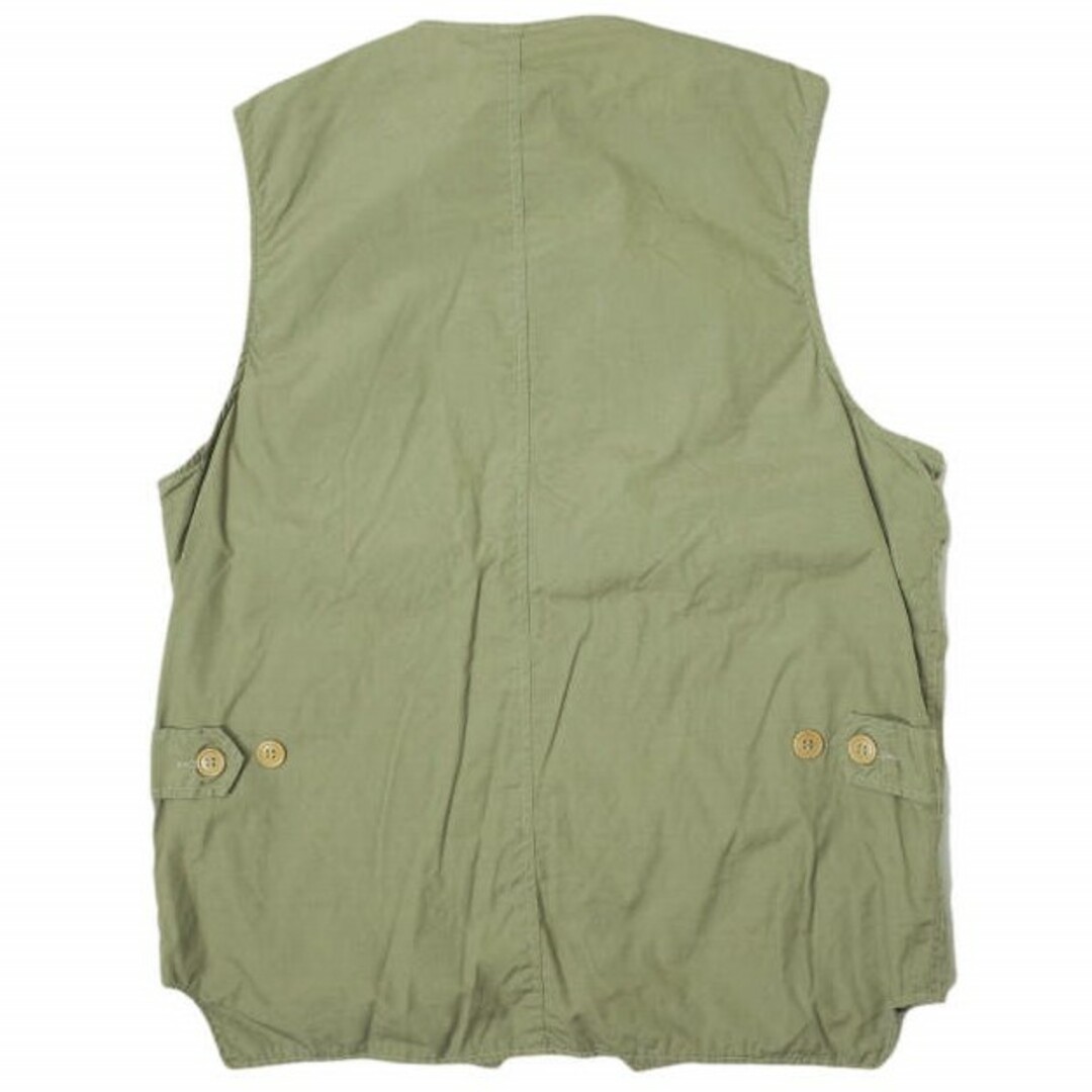 POST OVERALLS(ポストオーバーオールズ)のPOST O'ALLS ポストオーバーオールズ アメリカ製 Northwest - Cotton Broadcloth コットンブロードクロス ジップベスト 11-06-0280 M SAGE ジレ トップス【中古】【POST O'ALLS】 メンズのトップス(ベスト)の商品写真