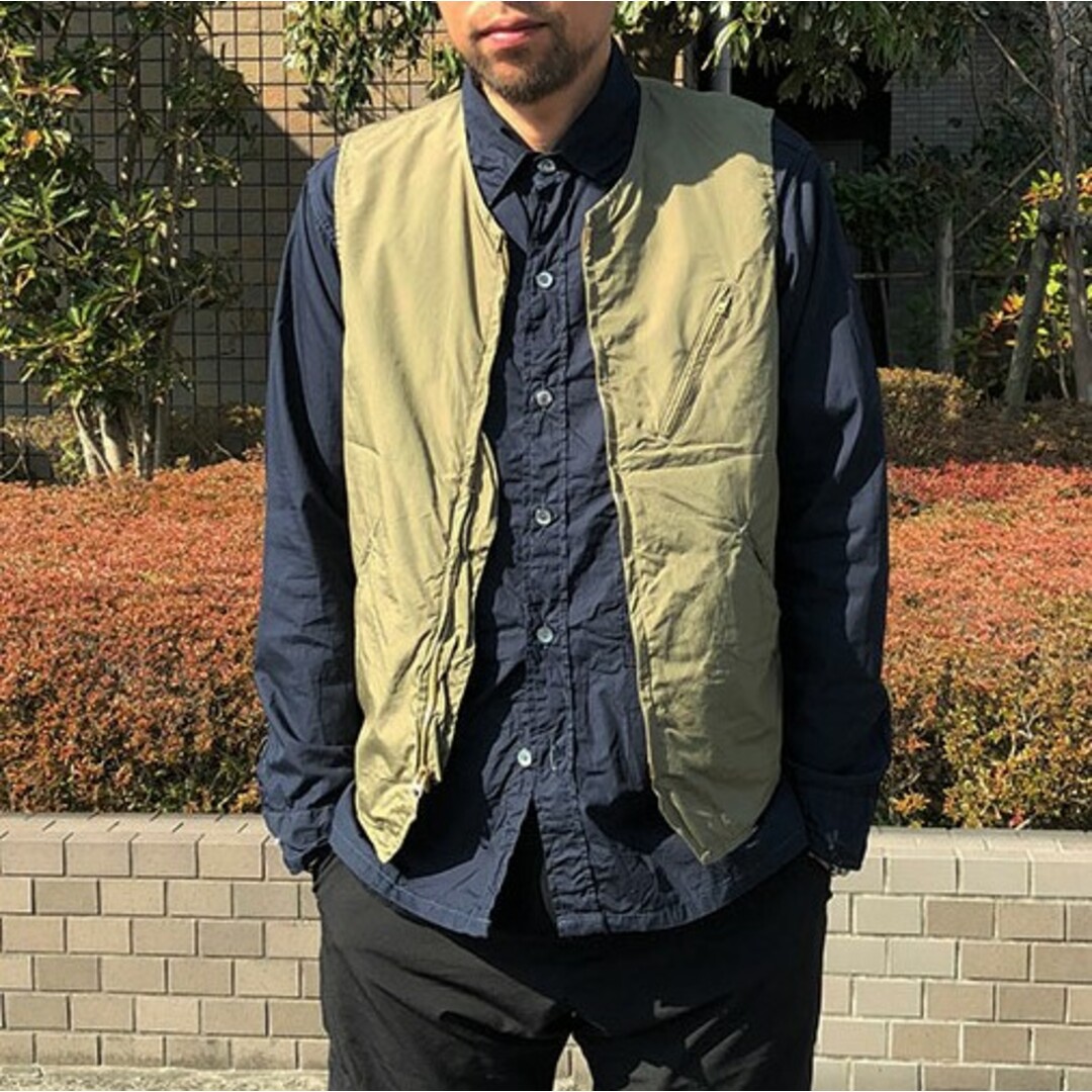 POST O'ALLS ポストオーバーオールズ アメリカ製 Northwest - Cotton Broadcloth コットンブロードクロス  ジップベスト 11-06-0280 M SAGE ジレ トップス【中古】【POST O'ALLS】