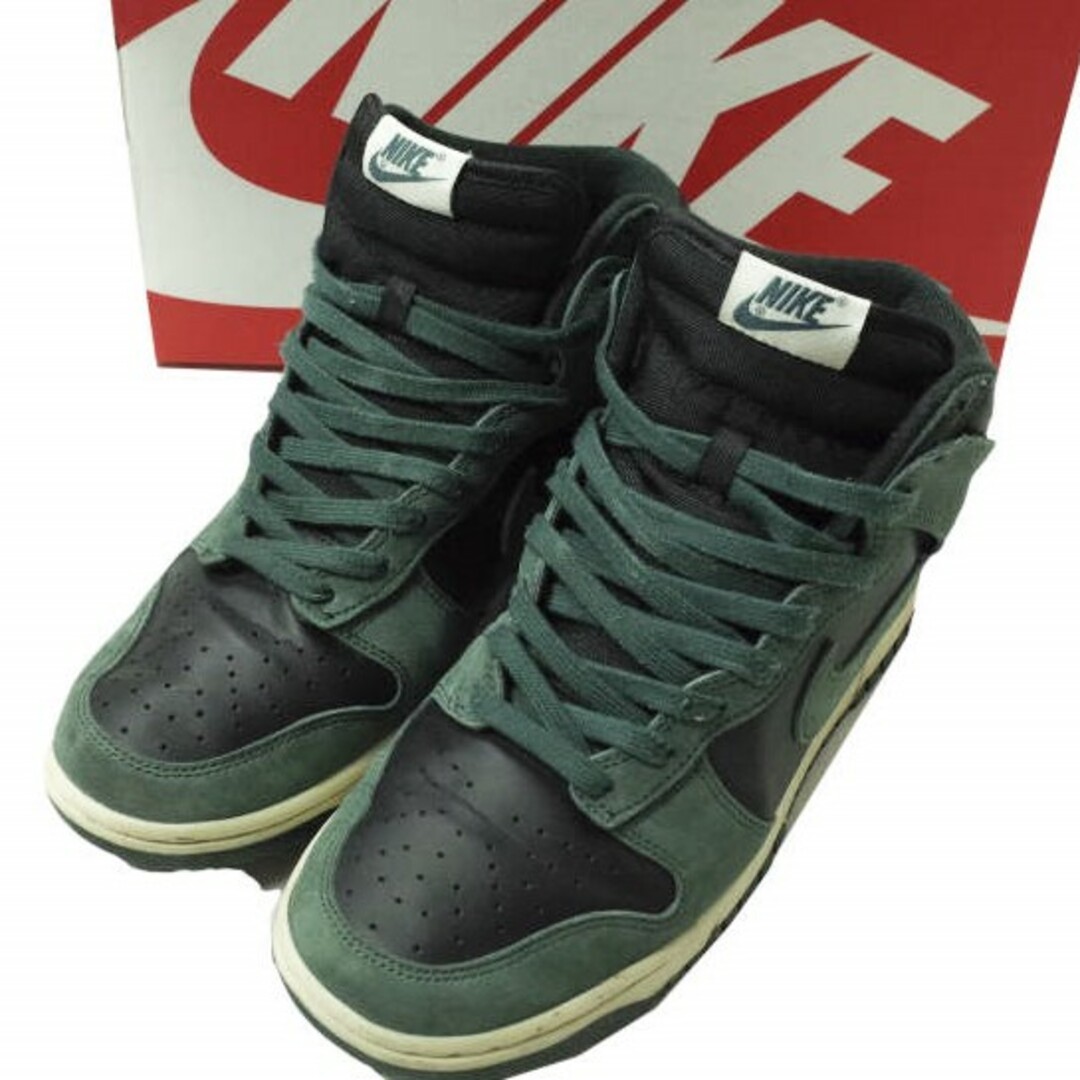 NIKE ナイキ 23SS DUNK HI RETRO PRM ダンクハイ レトロ プレミアム DQ7679-002 US8.5(26.5cm) BLACK/FADED SPRUCE-BLACK スニーカー シューズ【NIKE】