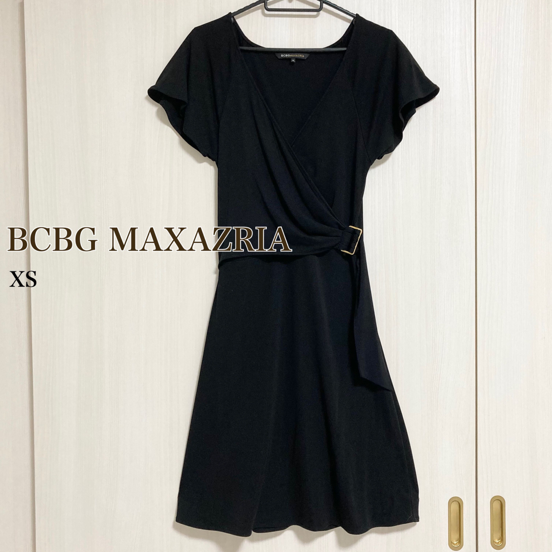 BCBGMAXAZRIA(ビーシービージーマックスアズリア)のBCBGMAXAZRIA ジャージーカシュクールワンピース レディースのワンピース(ひざ丈ワンピース)の商品写真