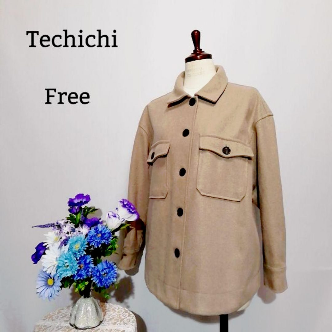 Techichi ※コート Techichi 極上美品新品同様 Freeサイズ ベージュ系の通販 by  古着格安販売☆彡お値段は必ずお問い合わせください!(^^ゞ｜テチチならラクマ