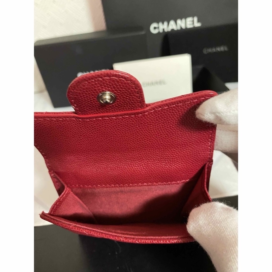 CHANEL コンパクト　財布　キャビアスキン　美品