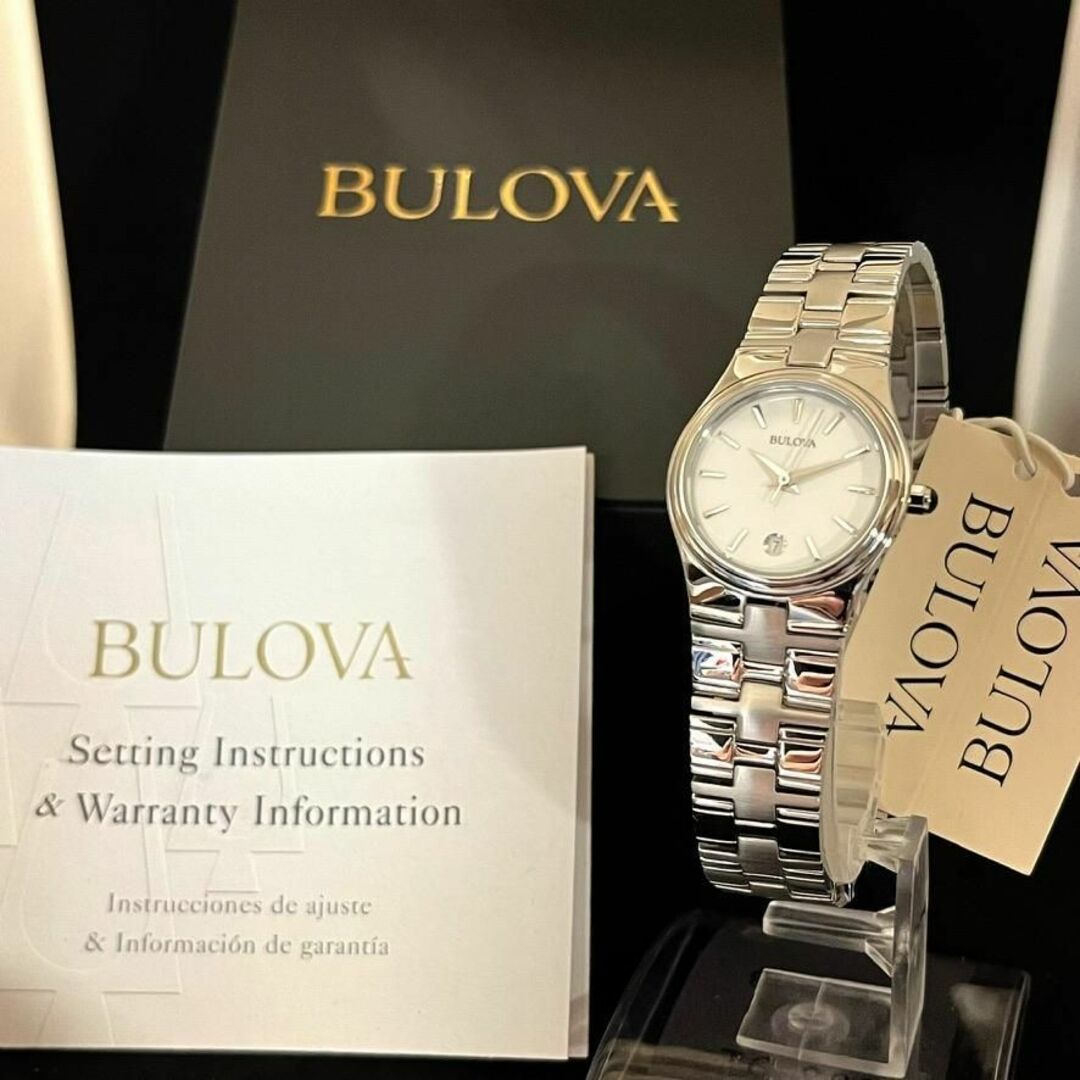 【新品未使用】BULOVA/ブローバ/レディース腕時計/お洒落/シルバー色/高級