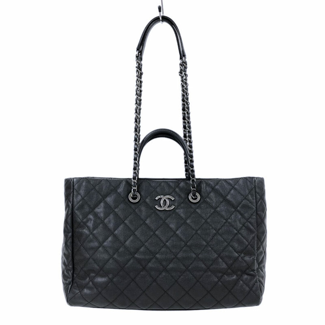 シャネル CHANEL マトラッセ 2wayトートバッグ ブラック シルバー金具 キャビアスキン レディース トートバッグ