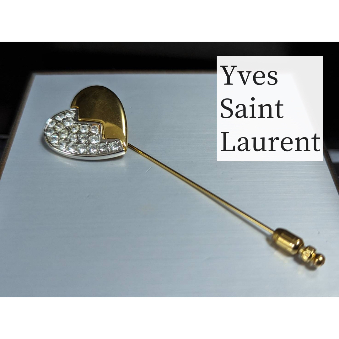 ◆Yves Saint Laurent ピンブローチ　ハート　No.624