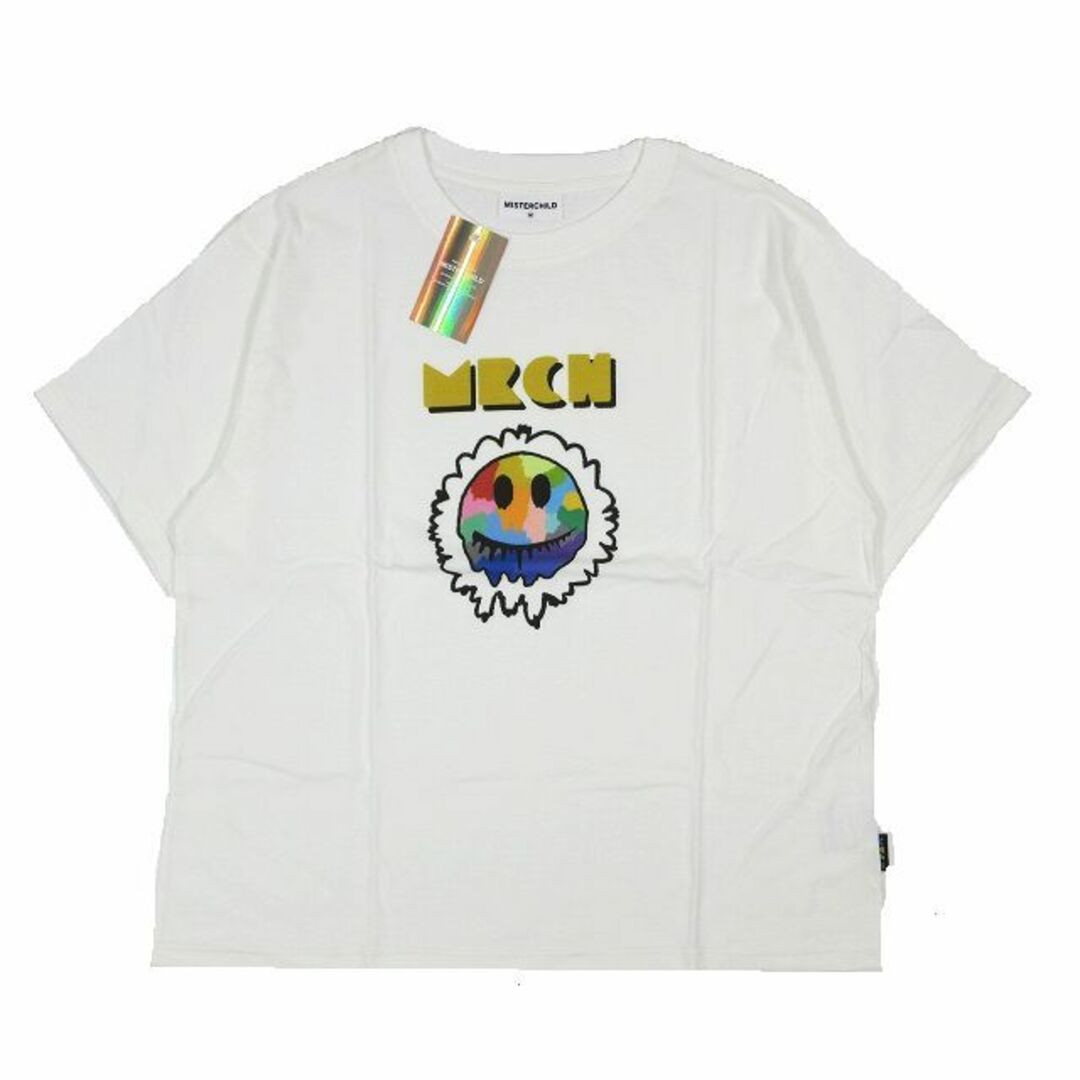 MISTERCHILD Tシャツ カットソー レインボースマイル ホワイト M